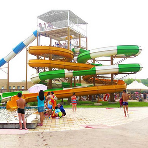 Adults Water Play Equipment Combination Fiberglass Water Slide