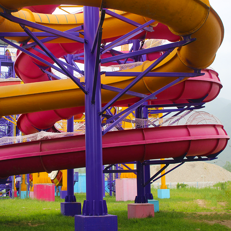 City fiberglass equipment water park spirals water slide for sale