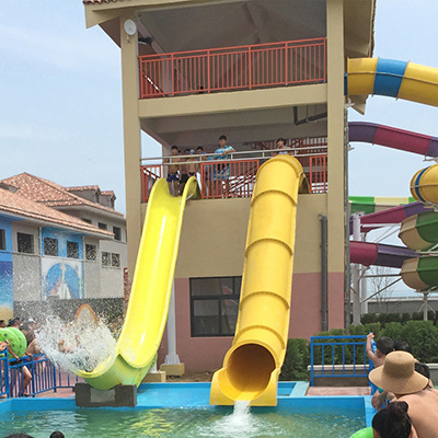 Fiberglass swimming pool water park tubes barrel and sled slide for sale