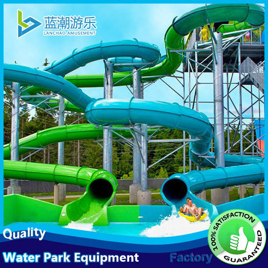 Adults Water Play Equipment Combination Fiberglass Water Slide