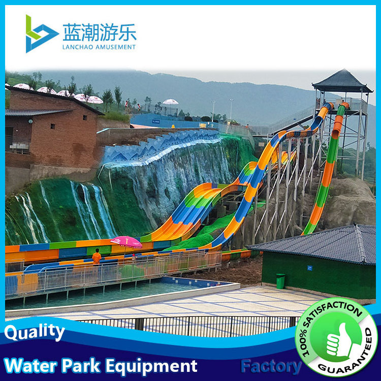 Closed Water Park Spiral Slide Swimming Pool Fiberglass Slide for Sale