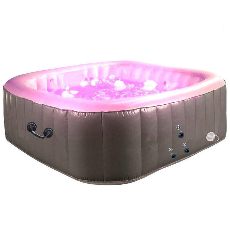 Luxury Folding Hydro Therapy 4 Person Cold Whirlpool Nozzle Heater Outdoor Portable Wood Foldable Spa Hot Bath Tub Wooden