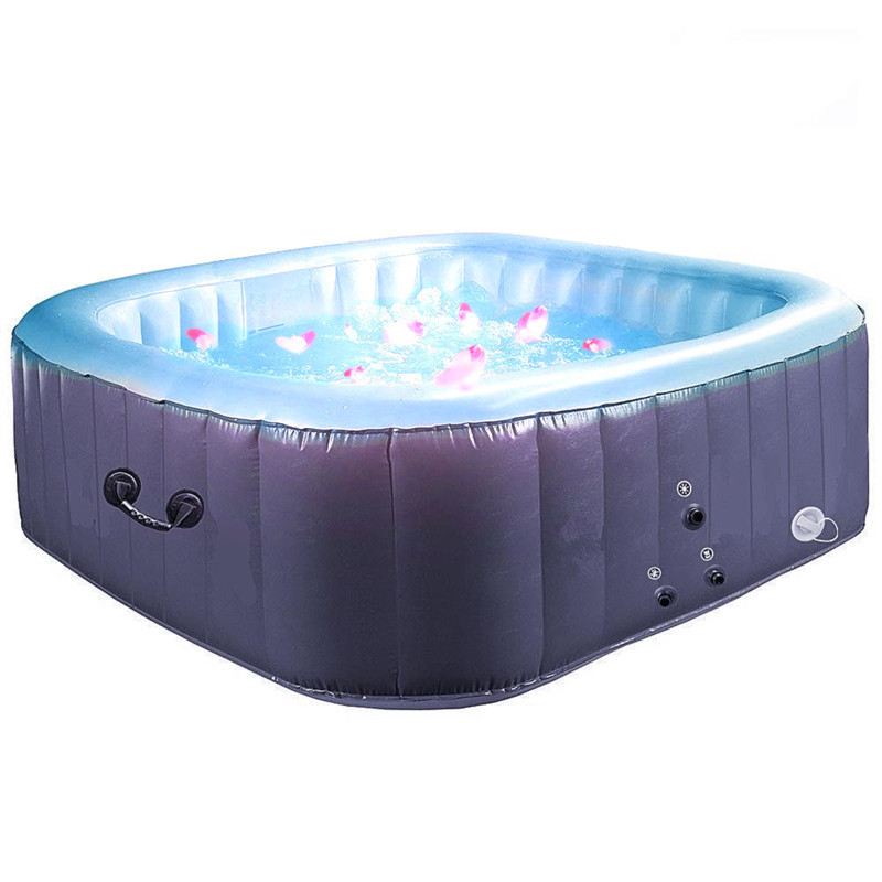 Luxury Folding Hydro Therapy 4 Person Cold Whirlpool Nozzle Heater Outdoor Portable Wood Foldable Spa Hot Bath Tub Wooden