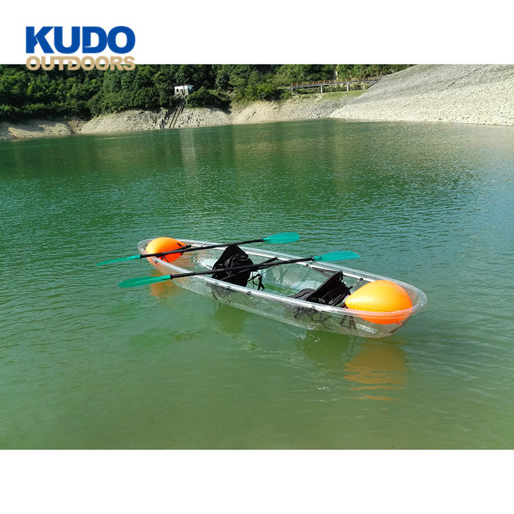 New Arrivals Full Clear Kayak Transparent Bottom Double Seat Canoe Kayak