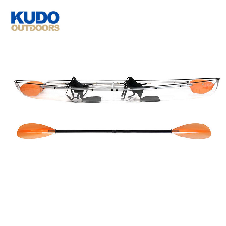 New Arrivals Full Clear Kayak Transparent Bottom Double Seat Canoe Kayak