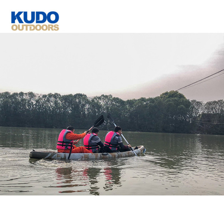 KUDO OUTDOORS New Design Customized Color Three Persons Sit On Top Fishing Kayak