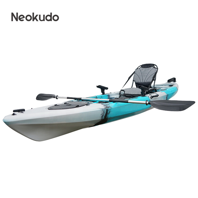 11.9 Ft pedal kayak for fishing, Wholesale Roto Molded Pedal Kayak, cheap 1 person fishing foot Plastic Pedal Kayak