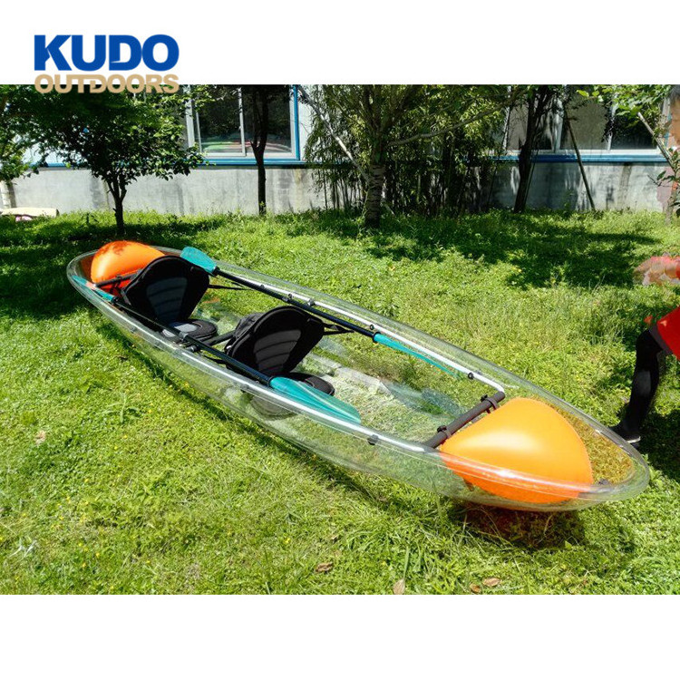 New Arrivals Full Clear Kayak Transparent Bottom Double Seat Canoe Kayak