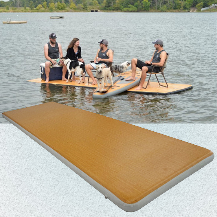 Most Popular 352cm*155cm 20cm Thickness Inflatable Floating Dock Inflatable Dock Platform