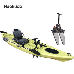 11.9 Ft pedal kayak for fishing, Wholesale Roto Molded Pedal Kayak, cheap 1 person fishing foot Plastic Pedal Kayak