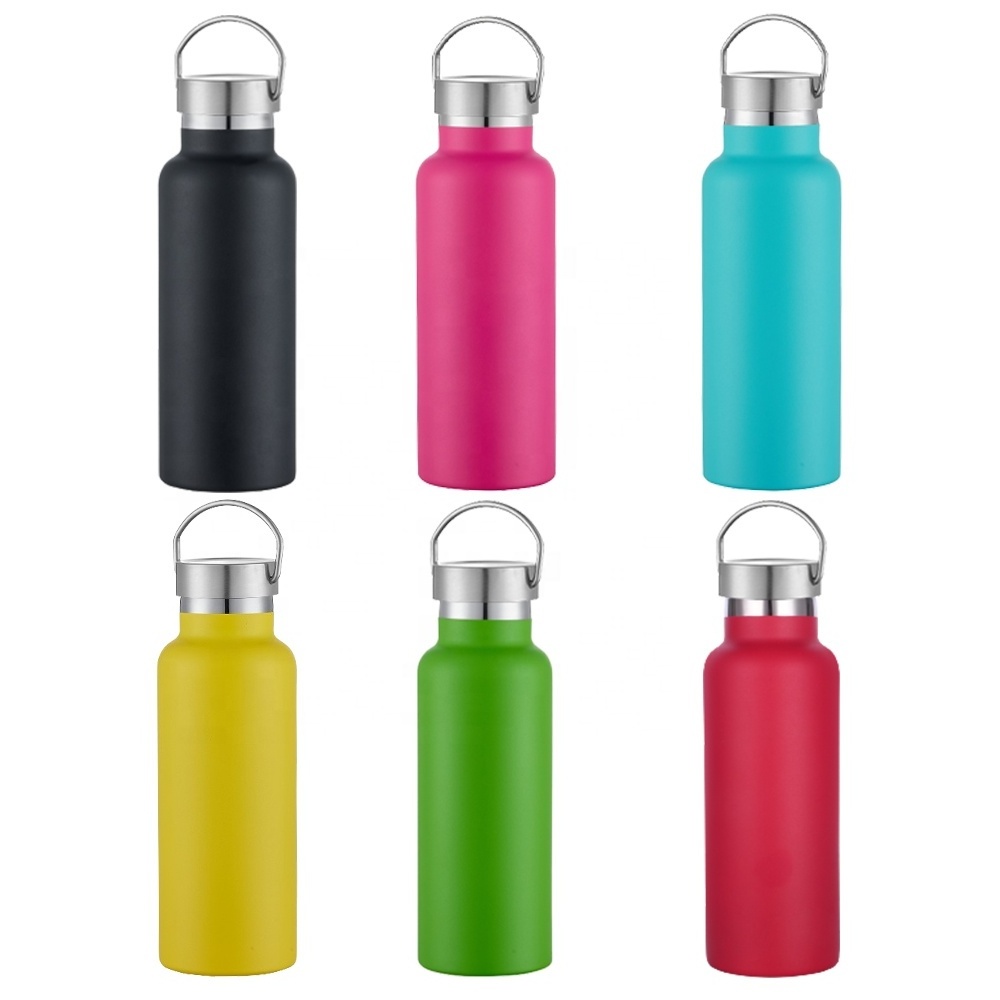 Ready to Ship 17oz Double Wall Vacuum Insulated Stainless Steel Water Bottles With Metal Lid Can Custom Multiple color In Stock