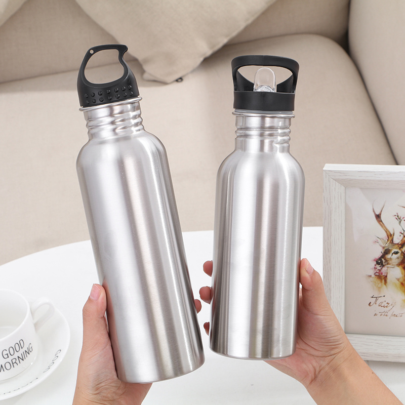 New Design 350ml/500ml/1000ml/1.2L Single Wall Stainless Steel cheaper travel portable Sports drinkware water Bottle customized