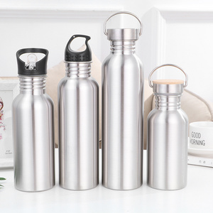 New Design 350ml/500ml/1000ml/1.2L Single Wall Stainless Steel cheaper travel portable Sports drinkware water Bottle customized