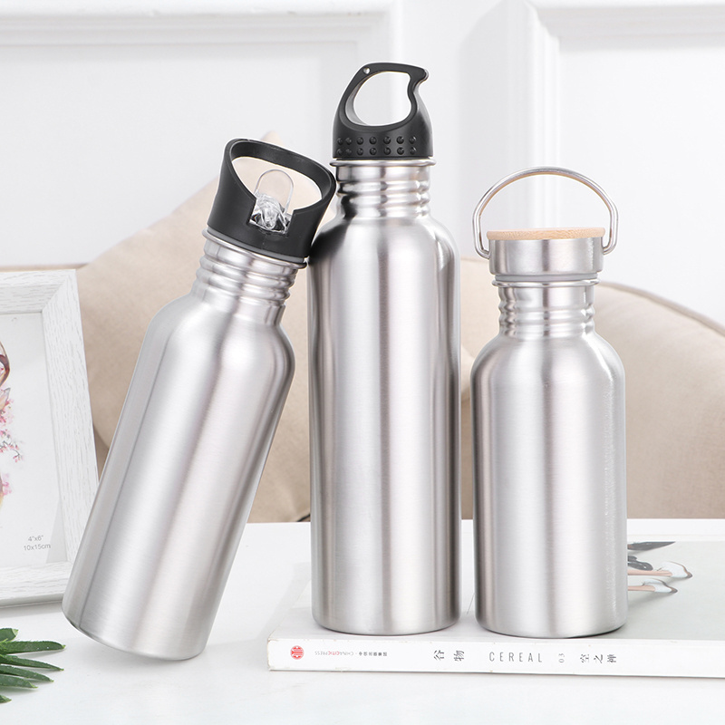 New Design 350ml/500ml/1000ml/1.2L Single Wall Stainless Steel cheaper travel portable Sports drinkware water Bottle customized