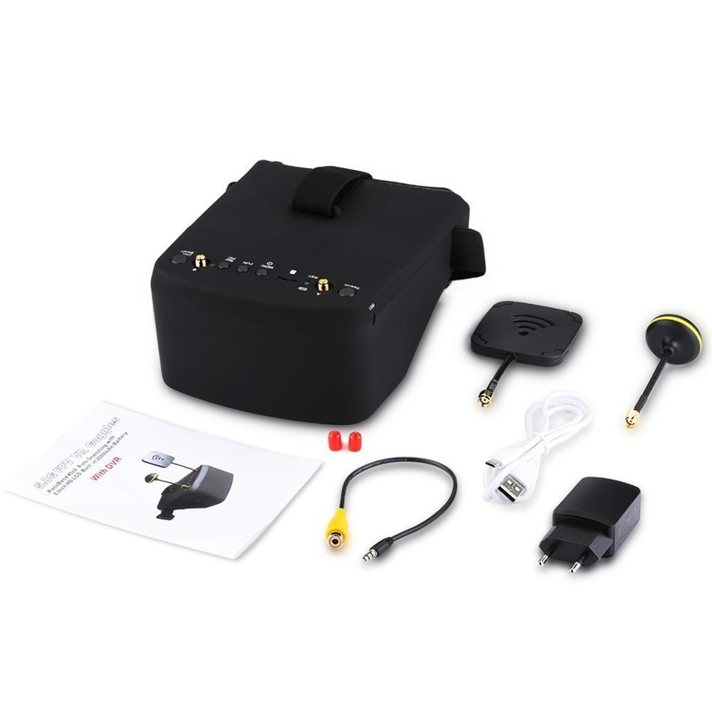 800D 5 inch 40ch 5.8ghz FPV goggles with Built in DVR and split monitor Design