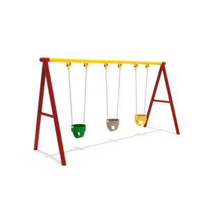 High Quality Metal Swing Kids Outdoor playground Equipment Children Outdoor Swing with Plastic Accessories Backyard Play Set