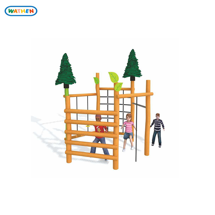 Wholesale Solid Wood Swing outdoor Wooden playground equipment with Slide for Kids