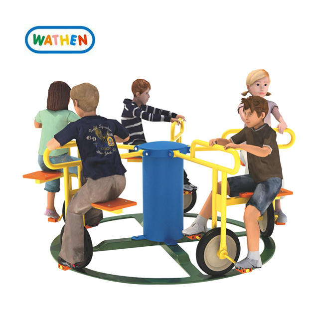 Merry-go-round Children Outdoor Playground Equipment Kids Carousel Riding Bikes for Amusement Park