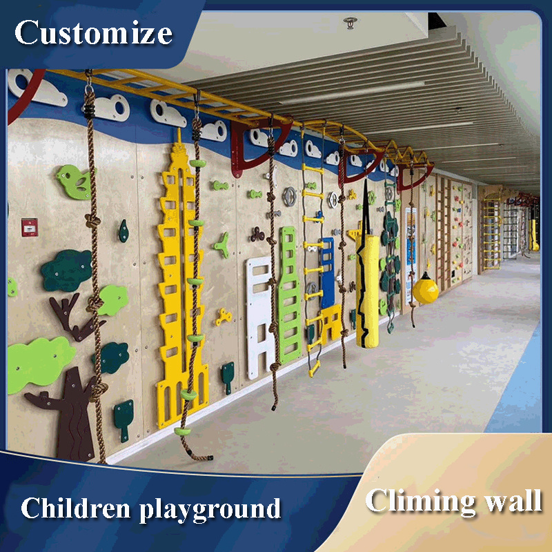 Multifunctional Climbing Wall Available for Indoor and Outdoor Climbing Kids Playground Equipment for Sale