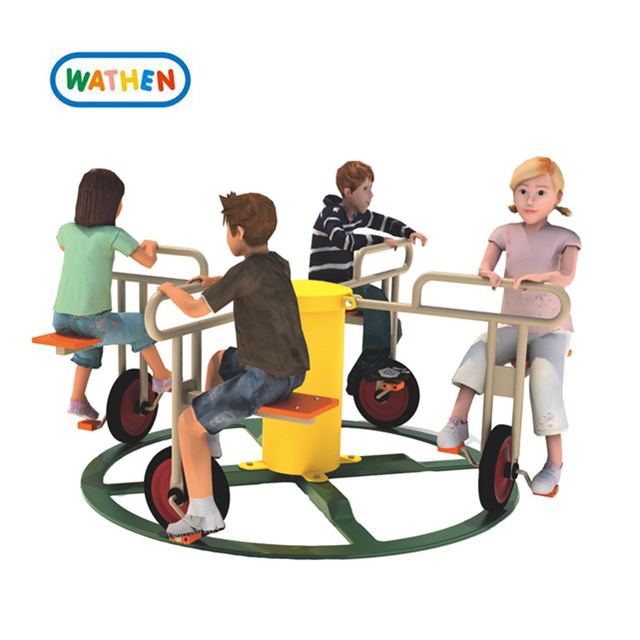 Merry-go-round Children Outdoor Playground Equipment Kids Carousel Riding Bikes for Amusement Park