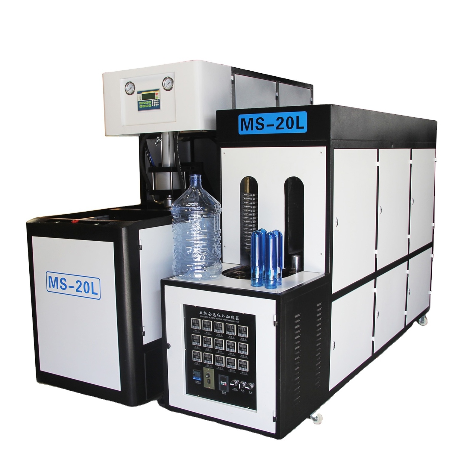 Semi Automatic Stretch Blow Molding Machine Price for PET Bottle 10 Liter 20 Liter