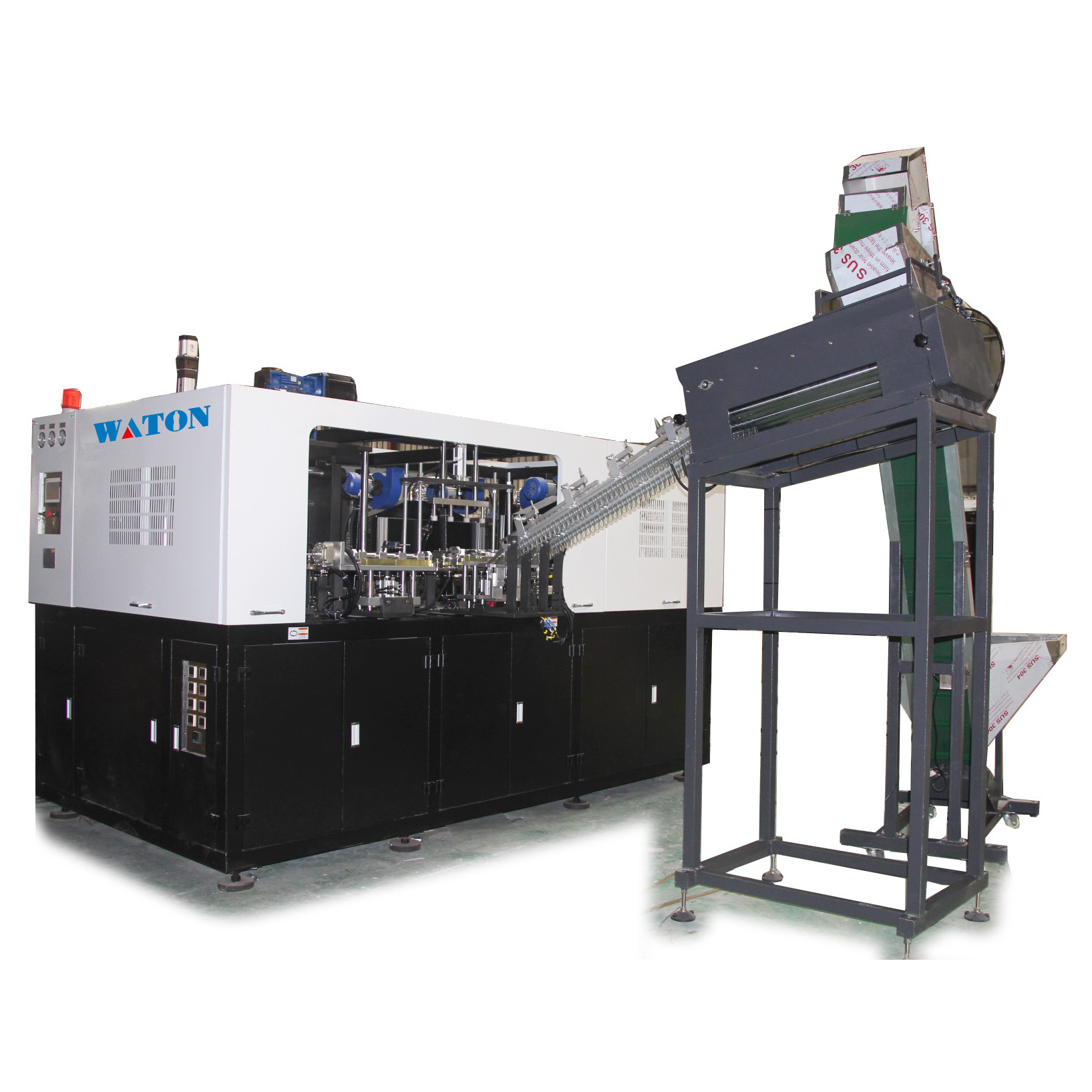 Fully Automatic Compact Plastic PET Preform Blowing Molding Machine / 4 Cavity Automatic Bottle Blow Molding Machine