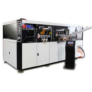 Fully Automatic Compact Plastic PET Preform Blowing Molding Machine / 4 Cavity Automatic Bottle Blow Molding Machine