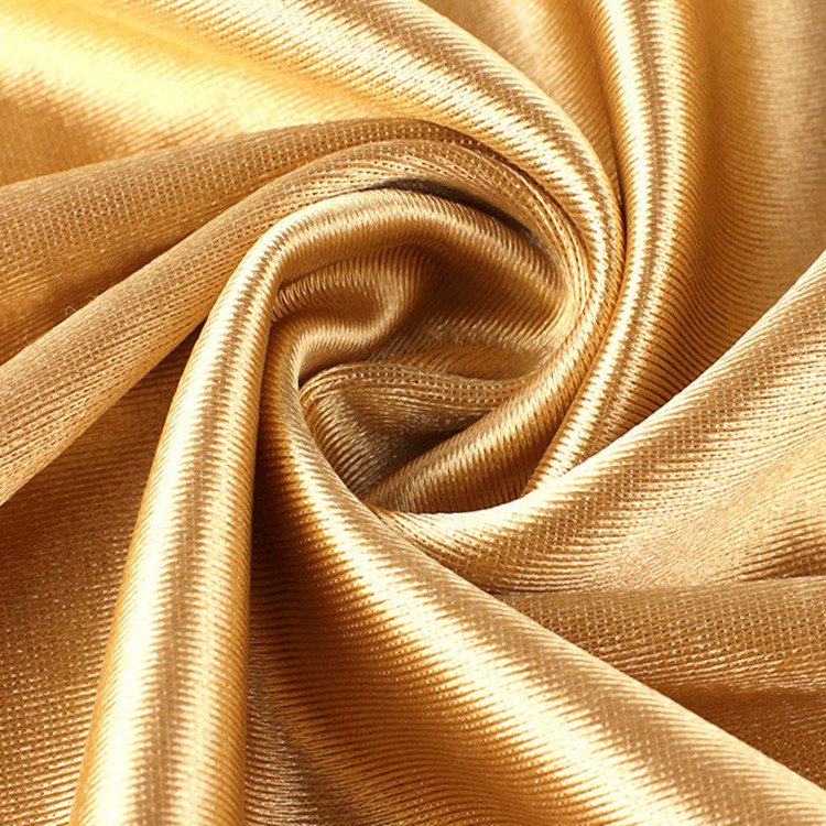 Shiny polyester satin fabrics for clothing dresses lining fabric 100% Polyester shine liquid satin fabric by the meter