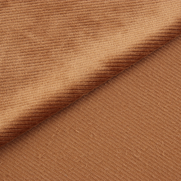 Good quality 280gsm 92% polyester 8% spandex 8 wales corduroy fabric for garment trousers and dress coat apparel factory