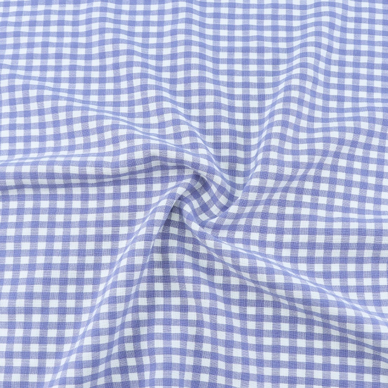 Soft shirt yarn dyed chambray cotton linen plaid woven check fabric for home textile stock