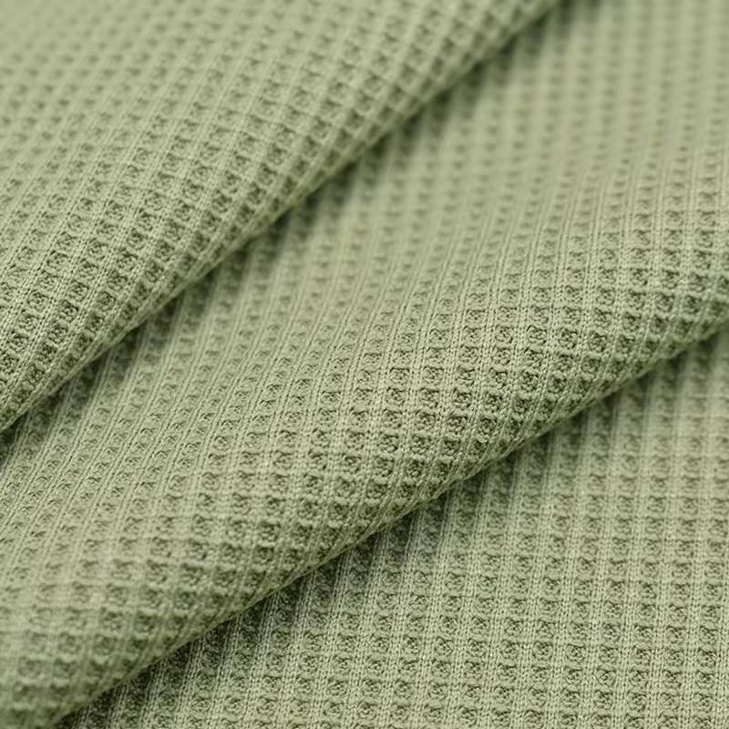 230gsm garment textile solid dyed woven cloth material weave 100% organic cotton waffle fabric for baby blanket