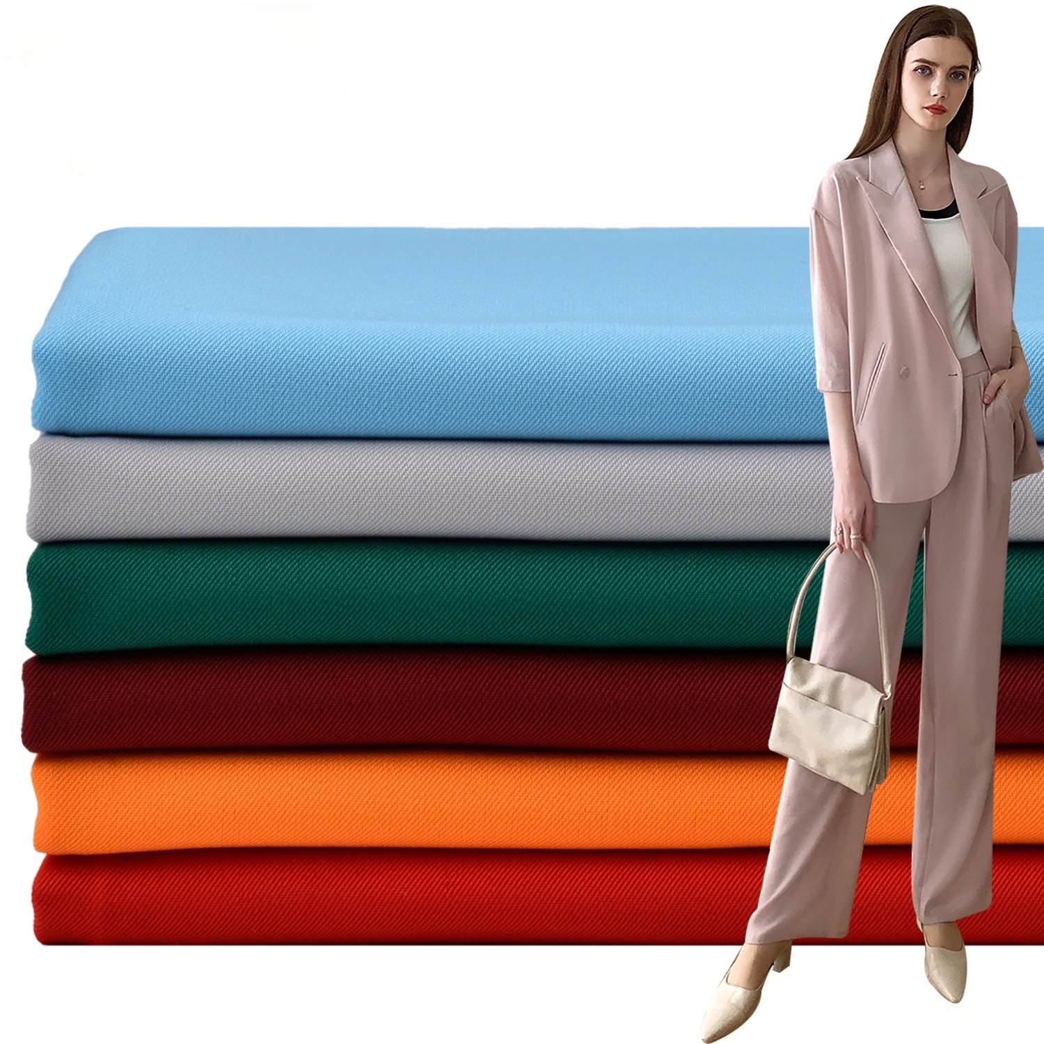 Watonson Textiles 100% Polyester gabardine and mini matt fabric twill textile fabrics for apron and restaurant waiter uniforms