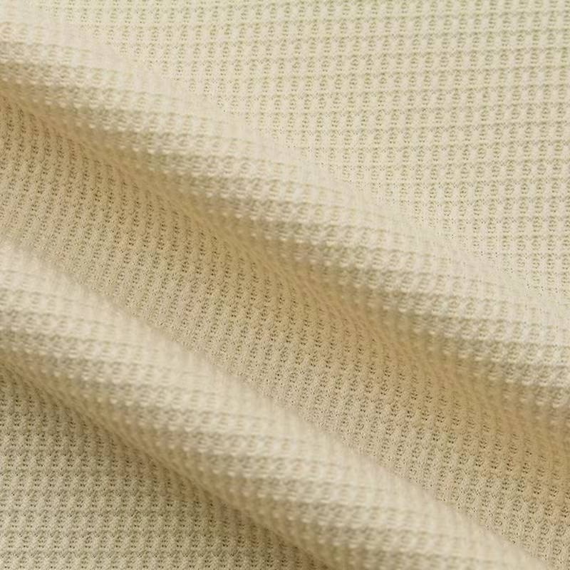 230gsm garment textile solid dyed woven cloth material weave 100% organic cotton waffle fabric for baby blanket