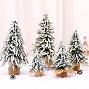 Mini Christmas Tree Ornament PE New Year Artificial Cambric Cedar Christmas Tree Restaurant Bar Interior Decoration Xmas Tree