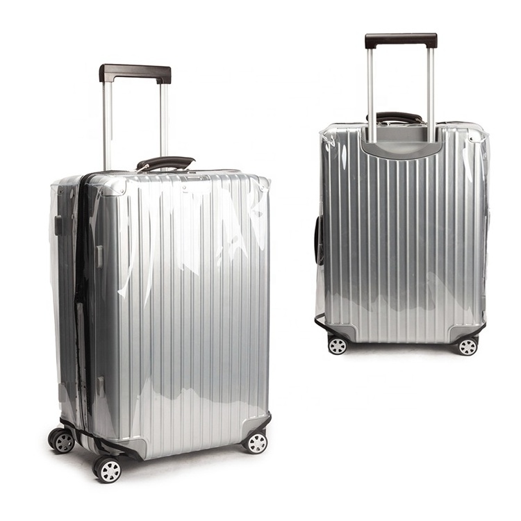 PVC Zipper Transparent Luggage Bag Cover Waterproof Custom Design Travel Clear Luggage Covers Protector