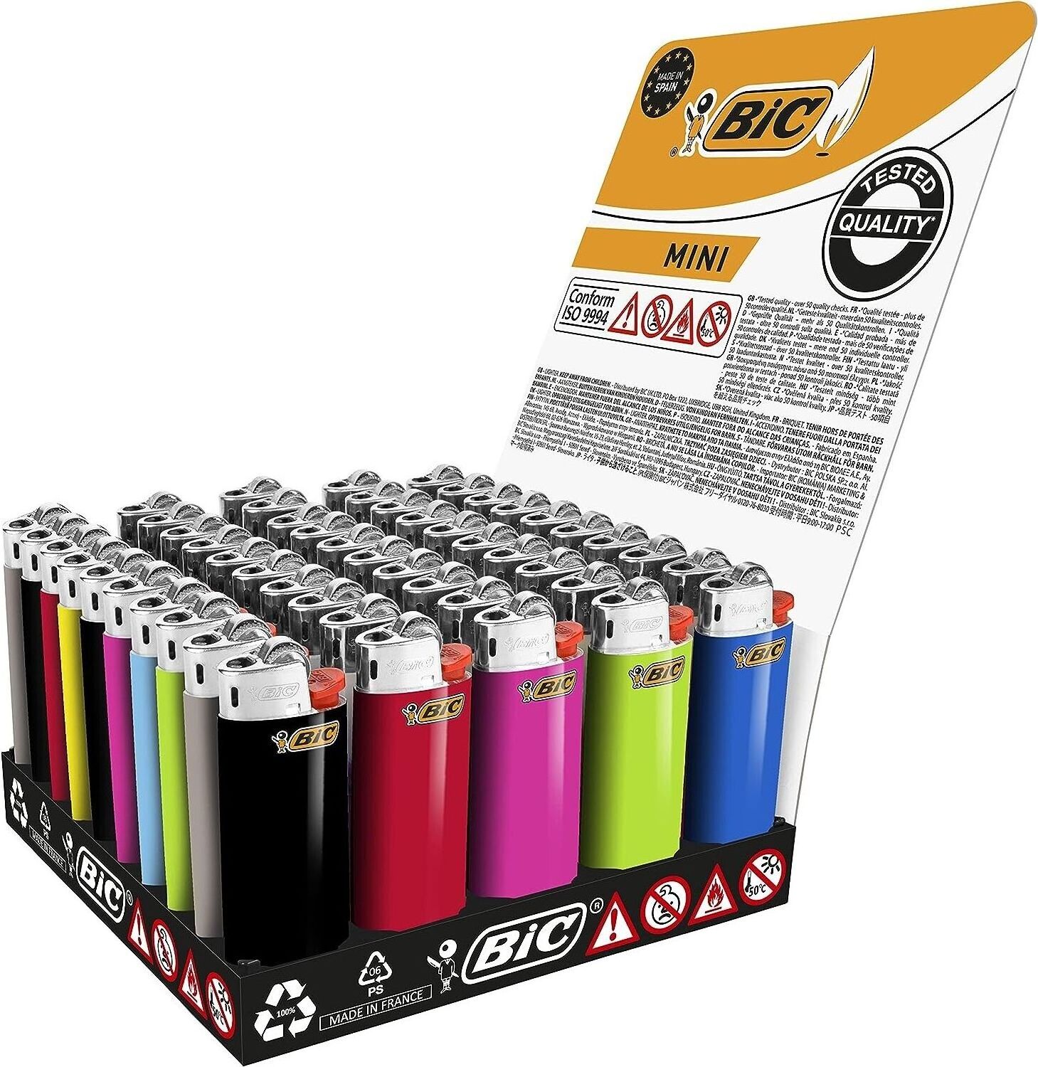 Bic Mini j25 lighters Multi Coloured Cigarette Small Bic Micro Lighters