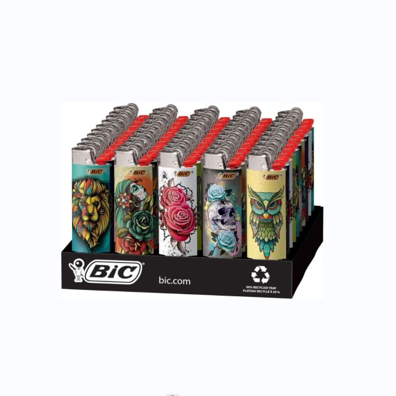 BIC Special Edition Tattoos Series Lighters, 50-Count Tray