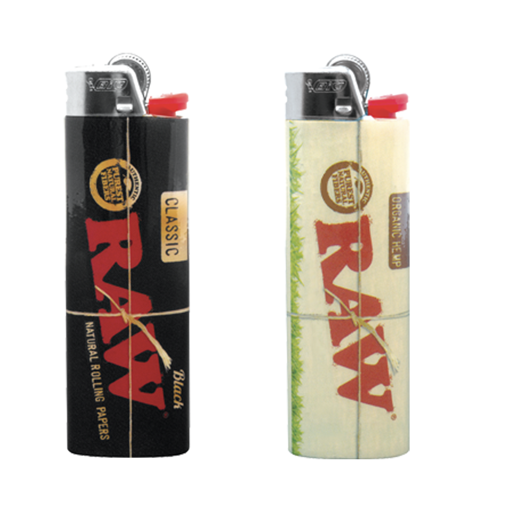 BIC RAW J25 J26 black Lighter Special Edition J3 Mini J5 J6 Lighter Designs, 50 Count Tray of Lighters