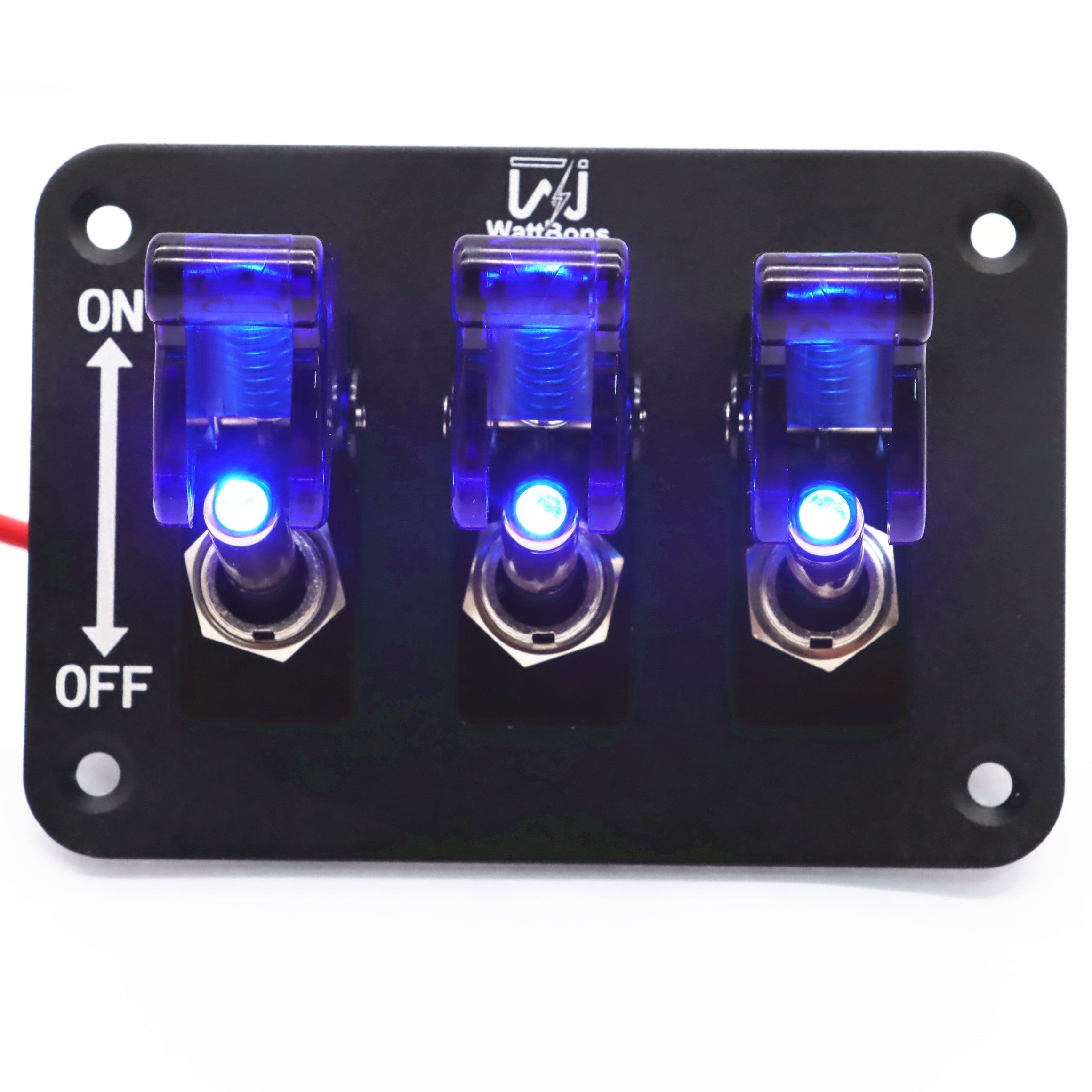 3 Gang Toggle Switch Panel ON OFF Truck LED Switch Race Car Marine Boat Tractor Ignition / Kill  Cut Off Switch Panel