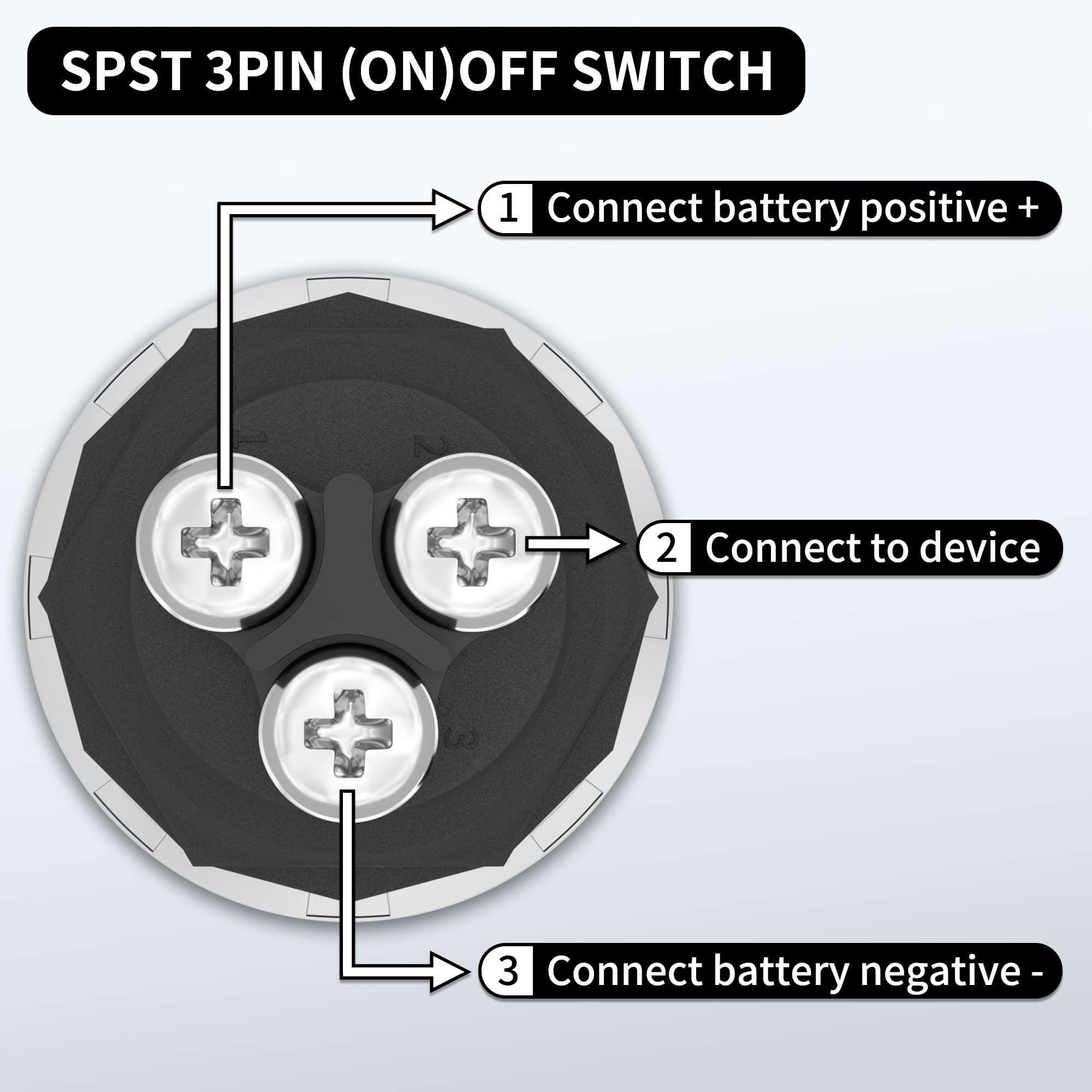 Momentary Push Button Switch Car 12V 50A LED Push Start Stop Button Engine Start Ignition Switch for Racing Car Truck RV