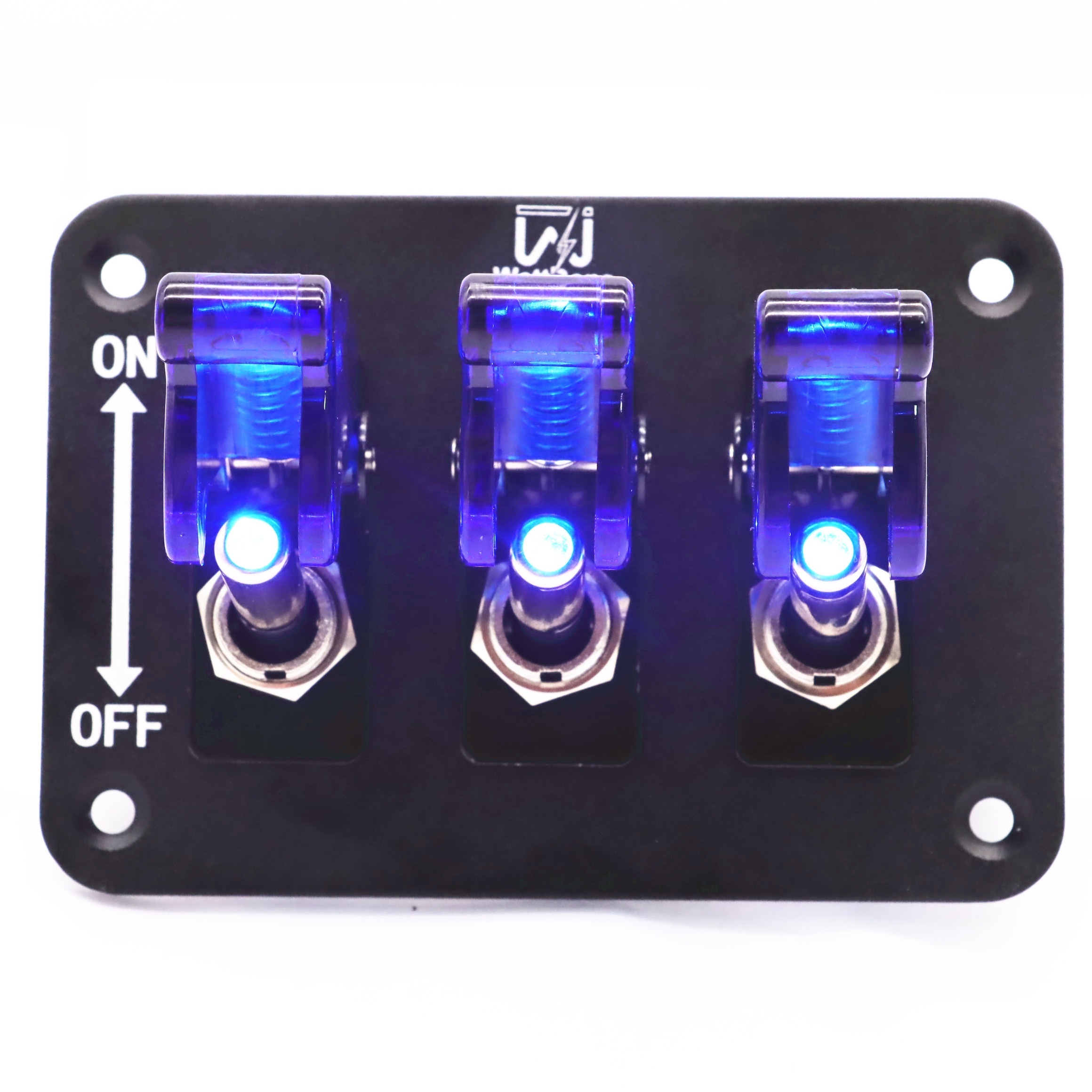 3 Gang Toggle Switch Panel ON OFF Truck LED Switch Race Car Marine Boat Tractor Ignition / Kill  Cut Off Switch Panel