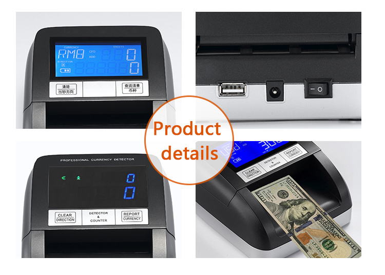 money detector Small and smart multi currency bill detector factory EC330 tester money flash