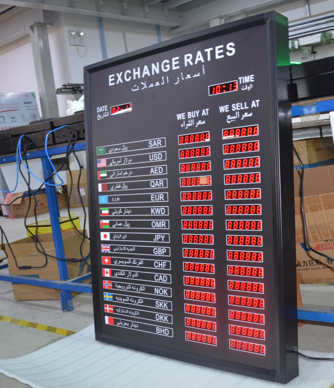 OEM any  LED SIGN, DIGITAL BORAD, SCORE BOARD Foreign currency exchange rate  board  LED  sign indicating advertising  board