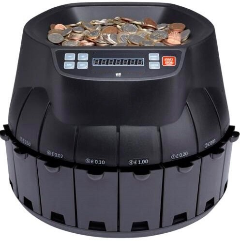 Automatic desktop coin counting sorting machine EC9008 automated cash machine mini coin sorter