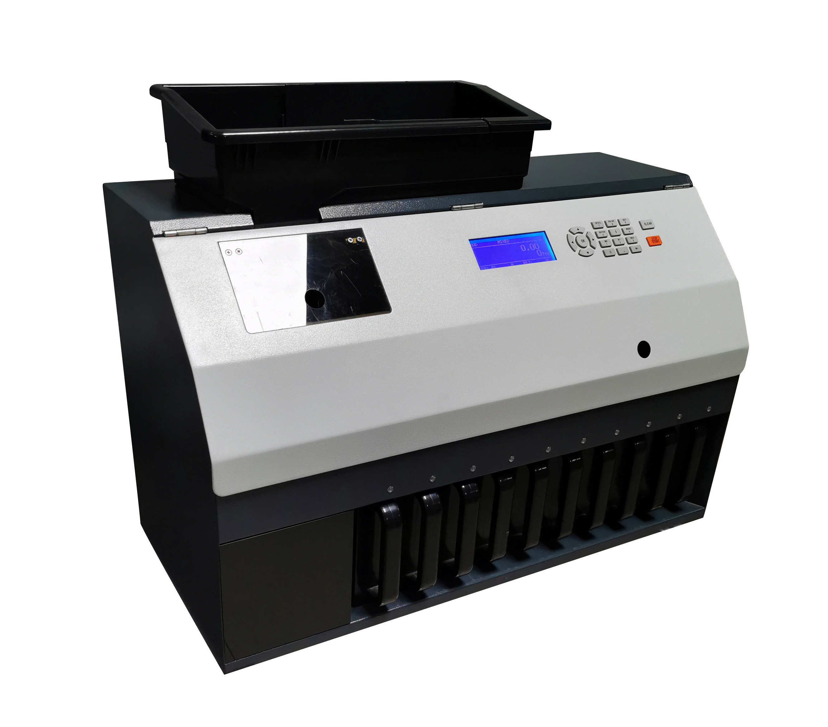 WT-90 Up to 10 pockets denominations coins sorting machine  coin sorter for GBP,PEN,LSL MYR BMP,BDT,BYN,DZD etc