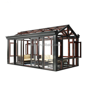 Foshan Manufacturer New Design Thermal Break Portable Sunroom And Moden Glass Container Homes Houses