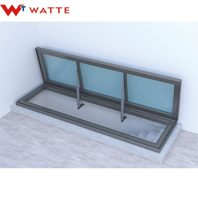 Thermal Insulation Design Double-Glazed Remote Opening Skylight Aluminum Extrusions Triangle Outdoor Skylight