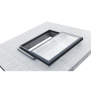 Bathroom Roof Top Small Size Double Tempered Glazed Electric Trackless Sliding Skylight