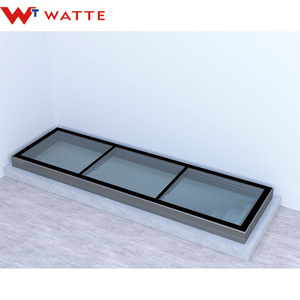 Thermal Insulation Design Double-Glazed Remote Opening Skylight Aluminum Extrusions Triangle Outdoor Skylight