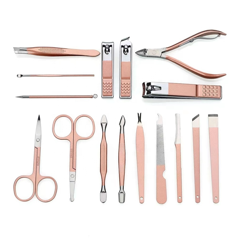 manicure set nail clippers set pedicure 16 pieces stainless steel